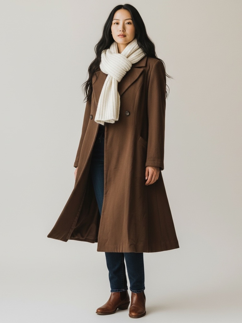Gorgeous Women’s Brown Wool Loden Swing Coat M/L